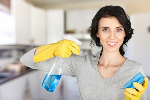 Cleaning professional preparing a service appointment checklist