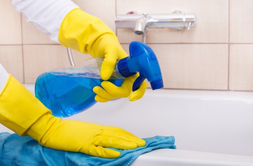 Deep cleaning equipment used on busy hard floors